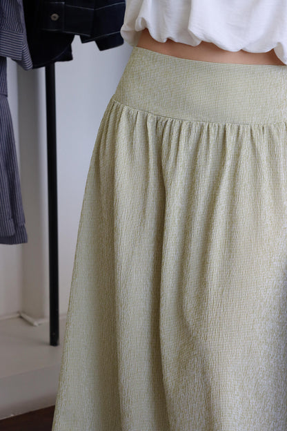 Emily Green Gingham Skirt