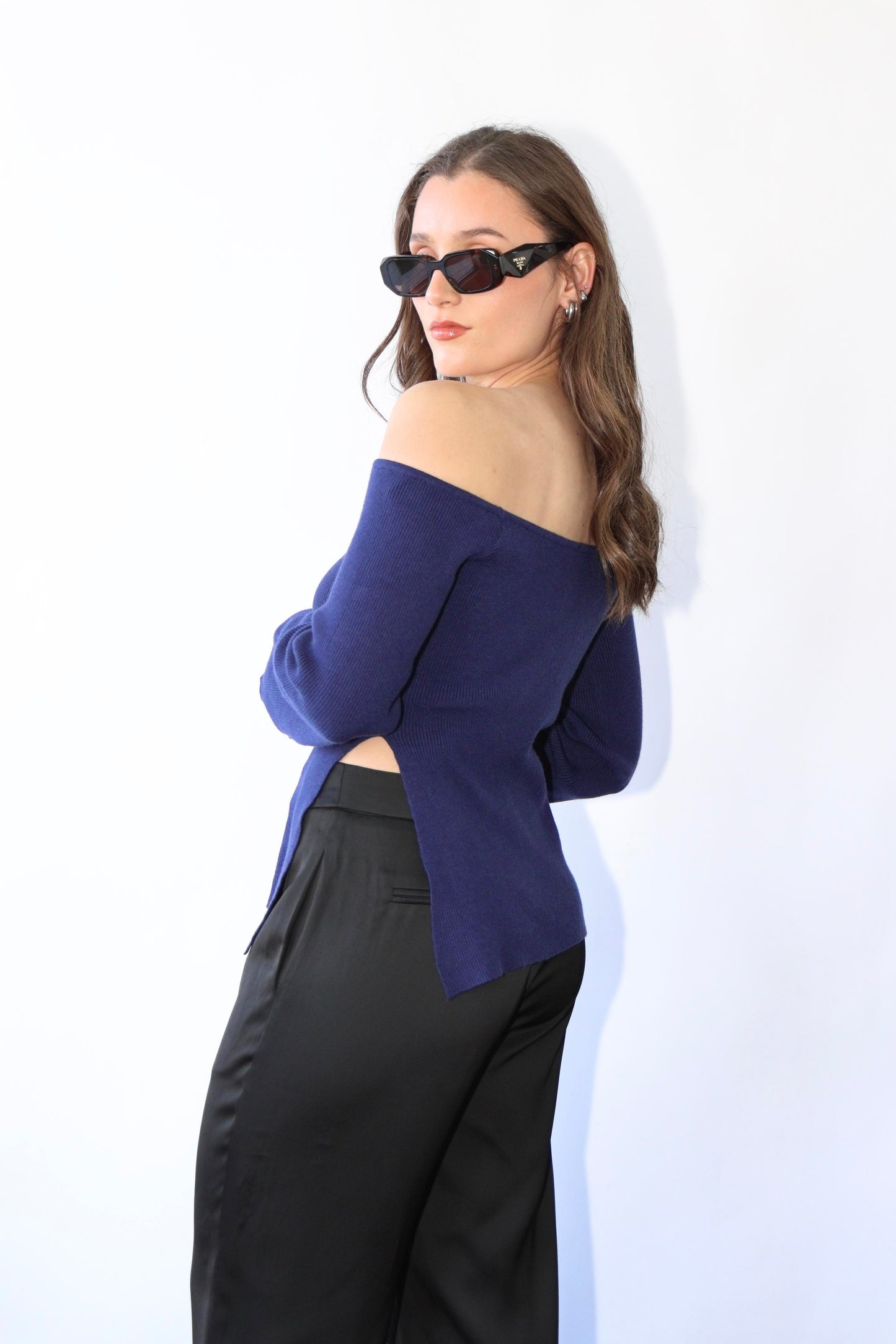 Off Shoulder Knit Top