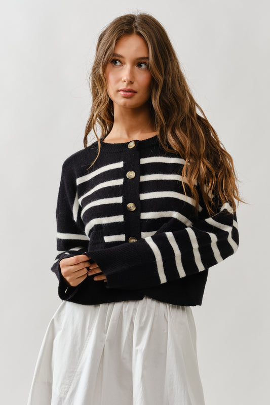 Black/White Cardigan