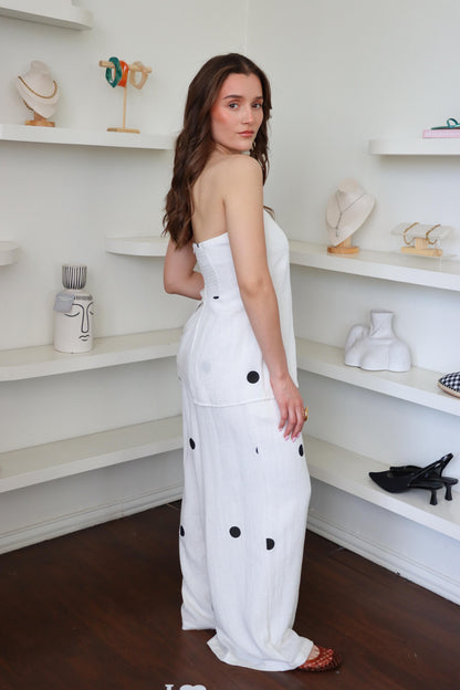 Vivian Ivory Polka Dot Set