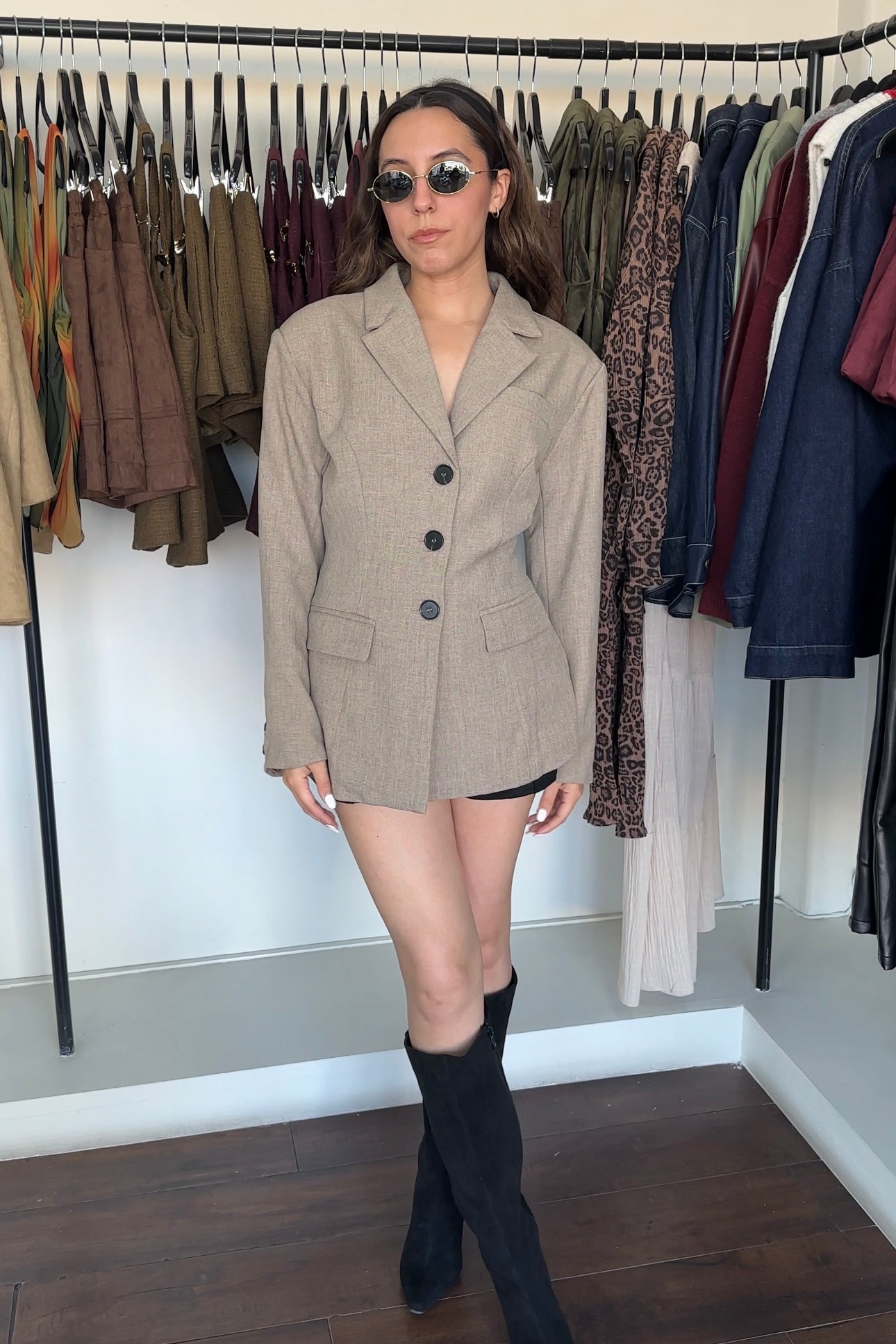 Mocha Structured Blazer