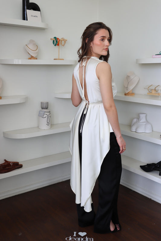 Lenna Draped Open Back Top