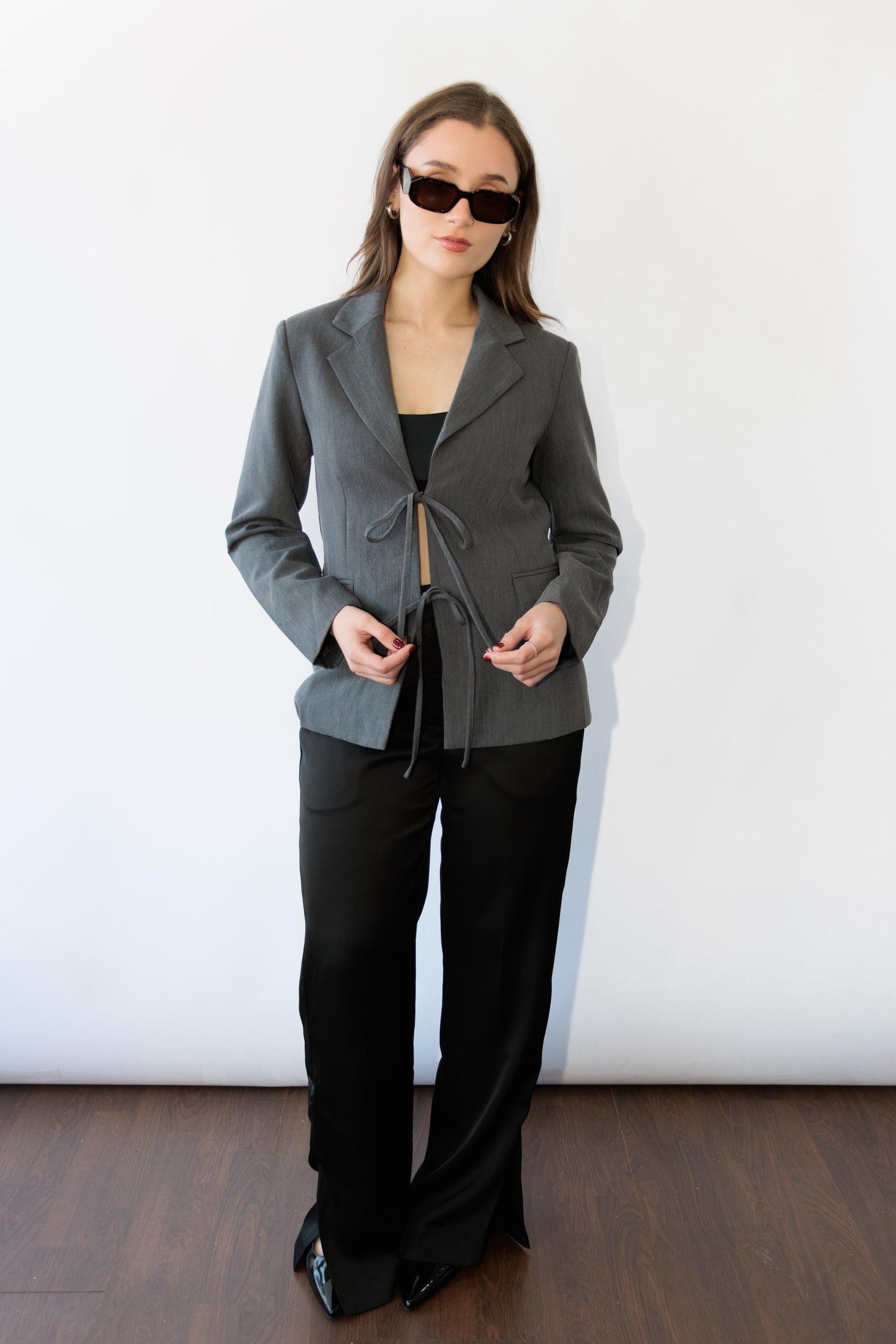Tie Front Blazer