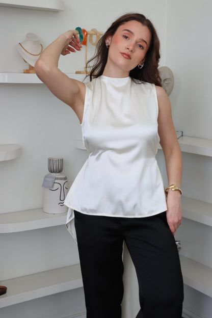 Lenna Draped Open Back Top