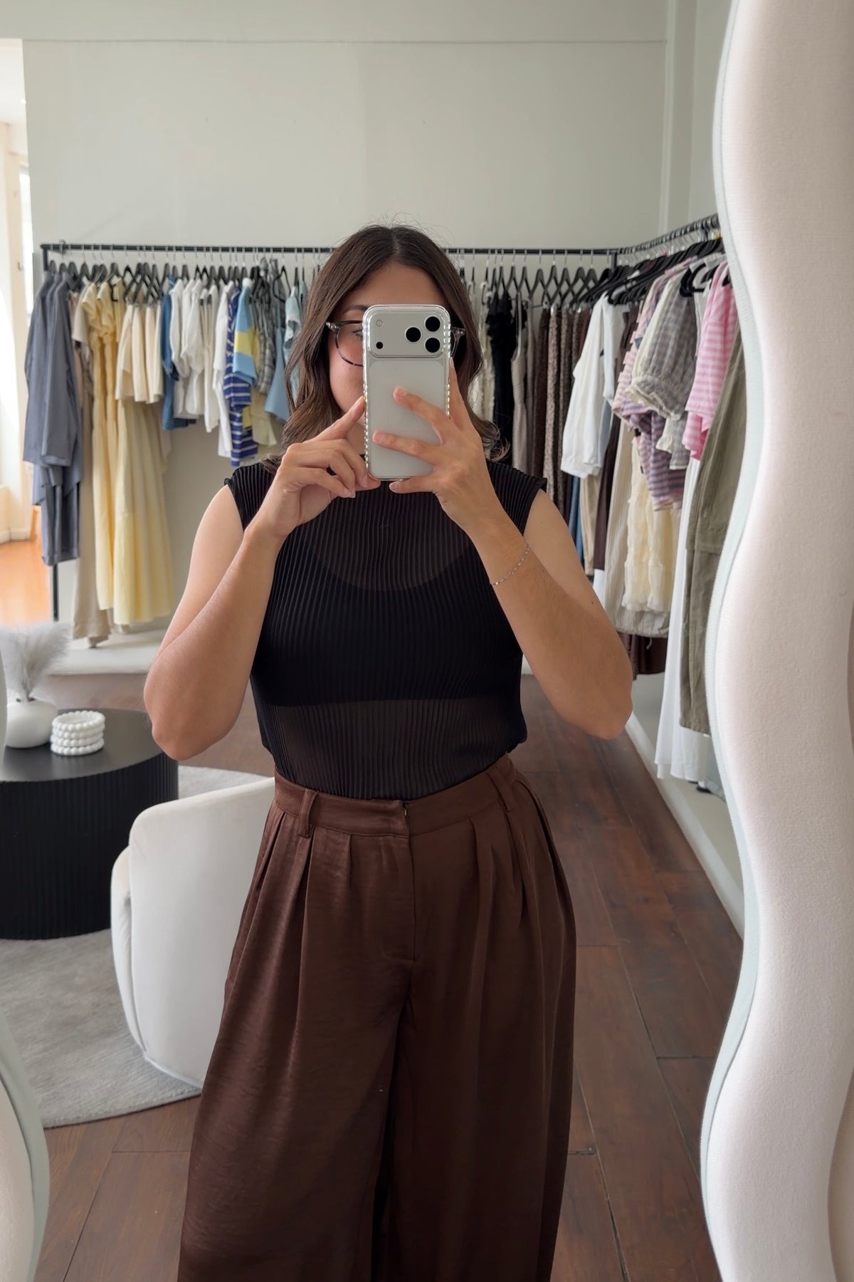 Plisse Black Top