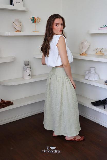 Emily Green Gingham Skirt