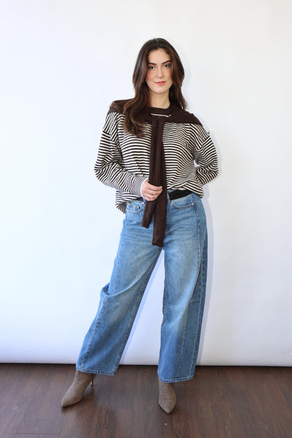 Paisley Striped Sweater