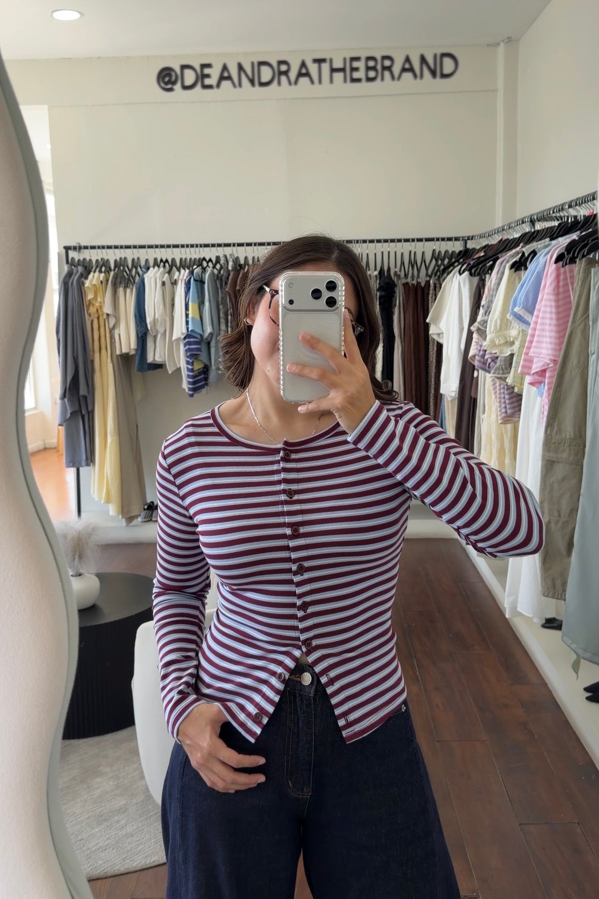 Striped Burgundy Top