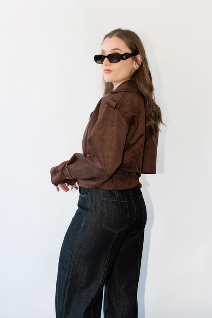 Suede Moto Jacket