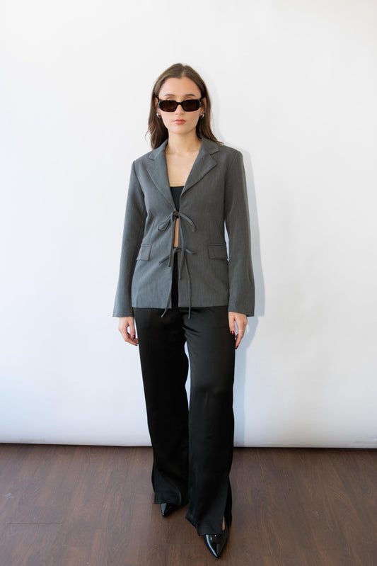 Tie Front Blazer