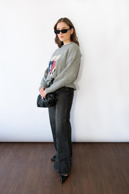 Grey Teddy Bears Sweater