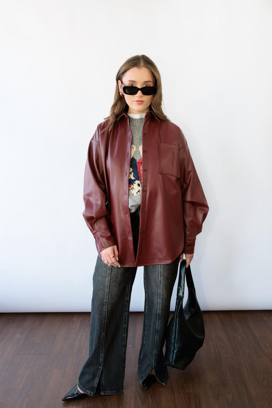 Natalie Burgundy Jacket