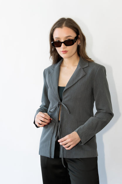 Tie Front Blazer