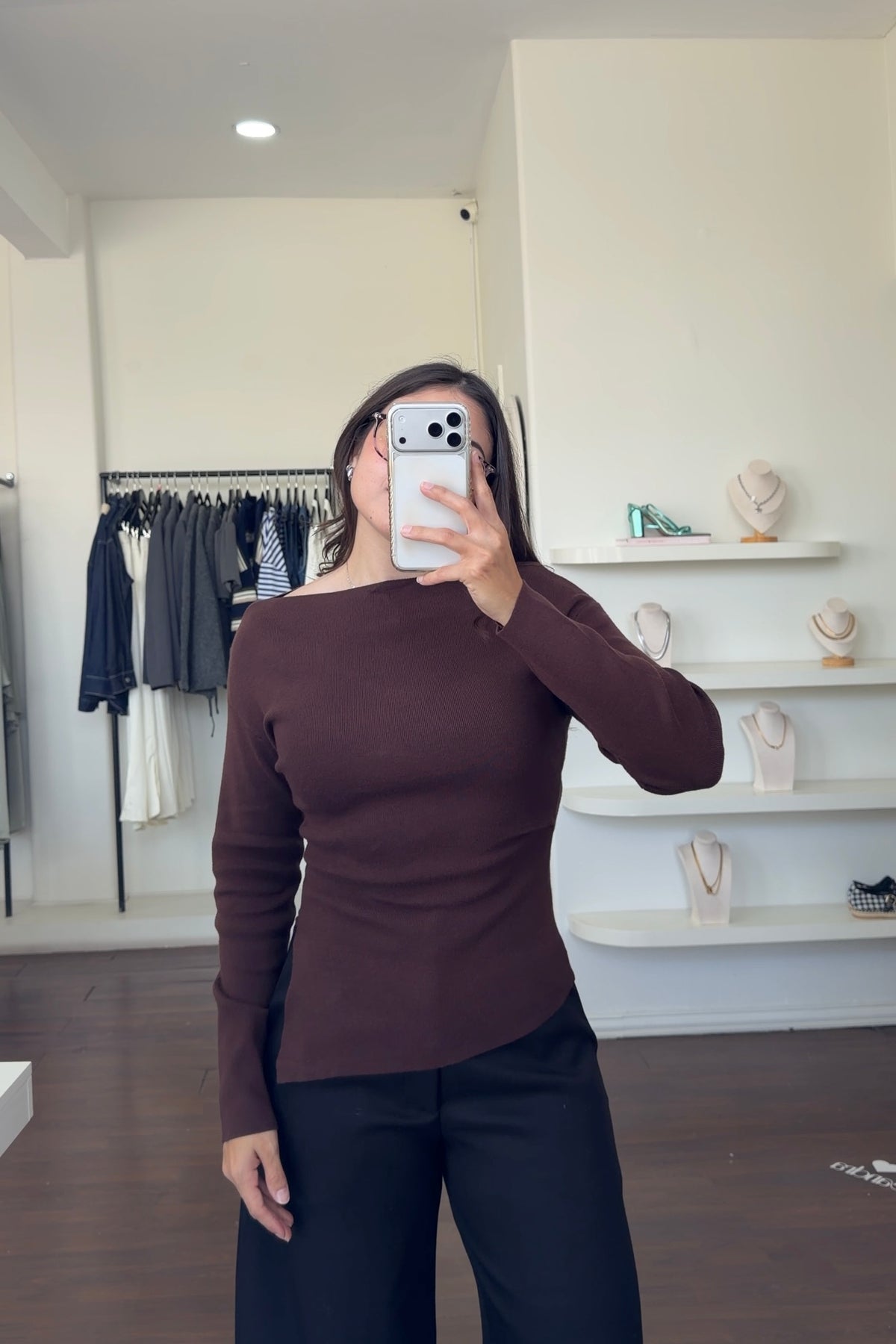 Grace Brown Top