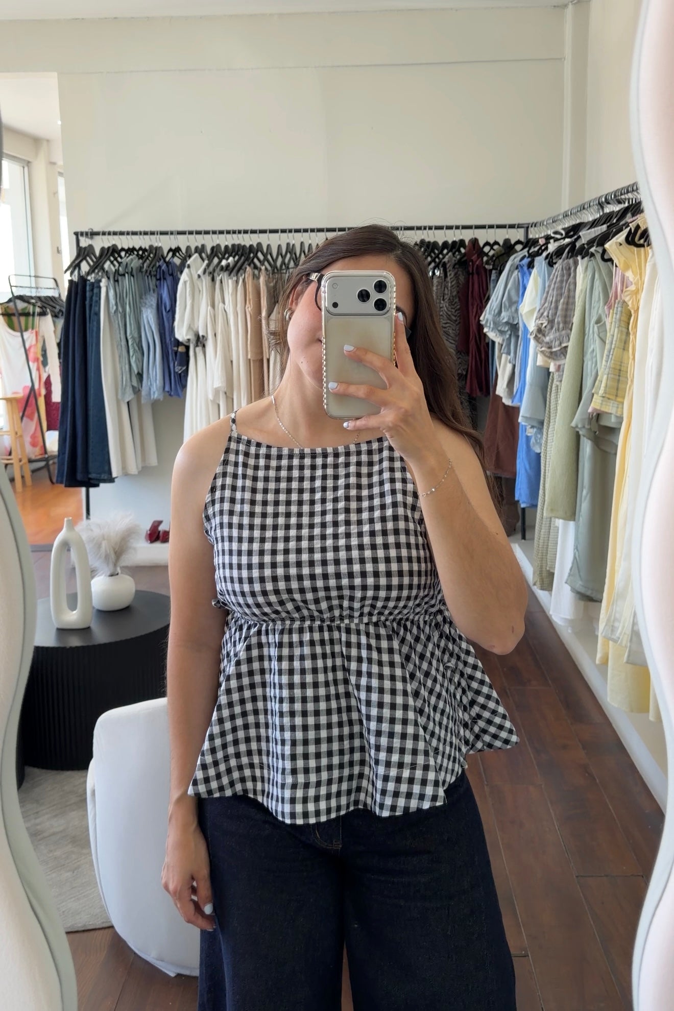 Leah Gingham Top