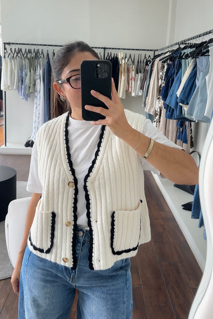 White/Black Vest