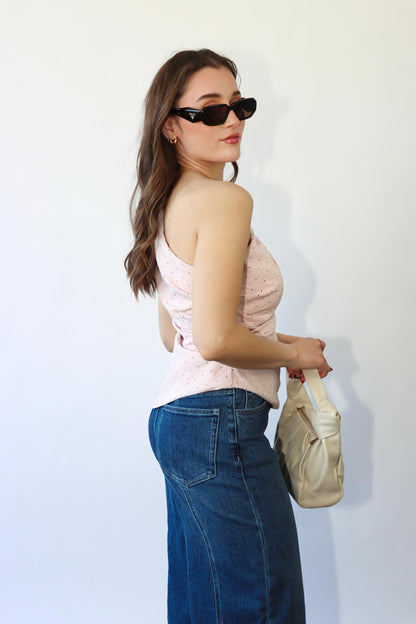 Polka Dot Asymmetrical Top