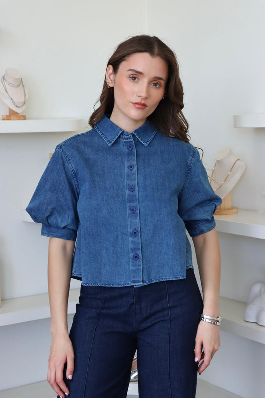 The denim top