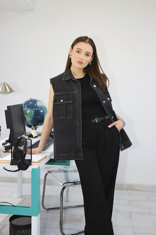 Rhea Pinstripe Pants