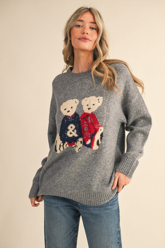Grey Teddy Bears Sweater