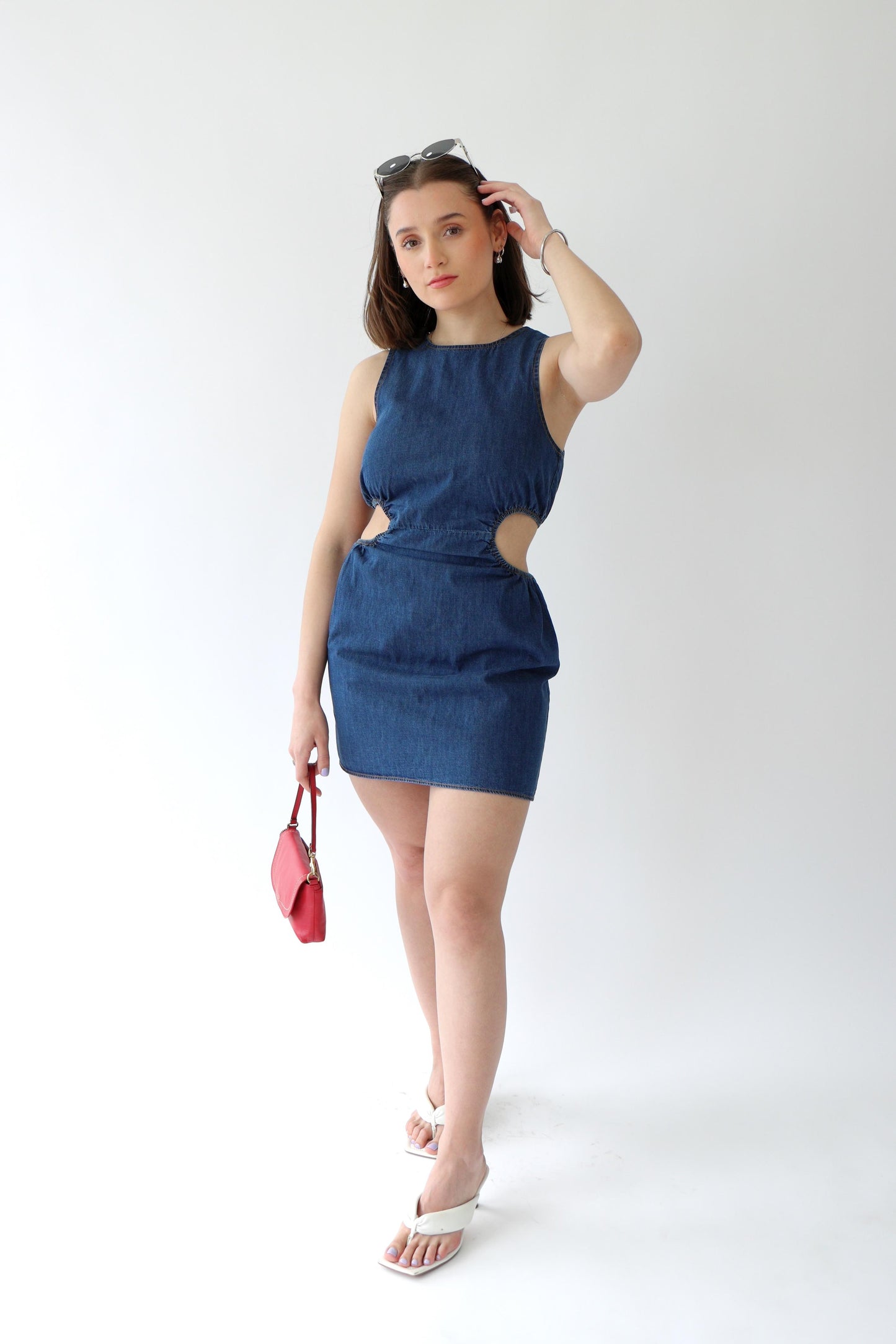 Julia Denim Cut Out Mini Dress