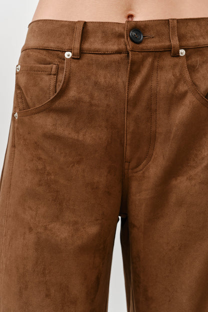 Brown Suede Pants