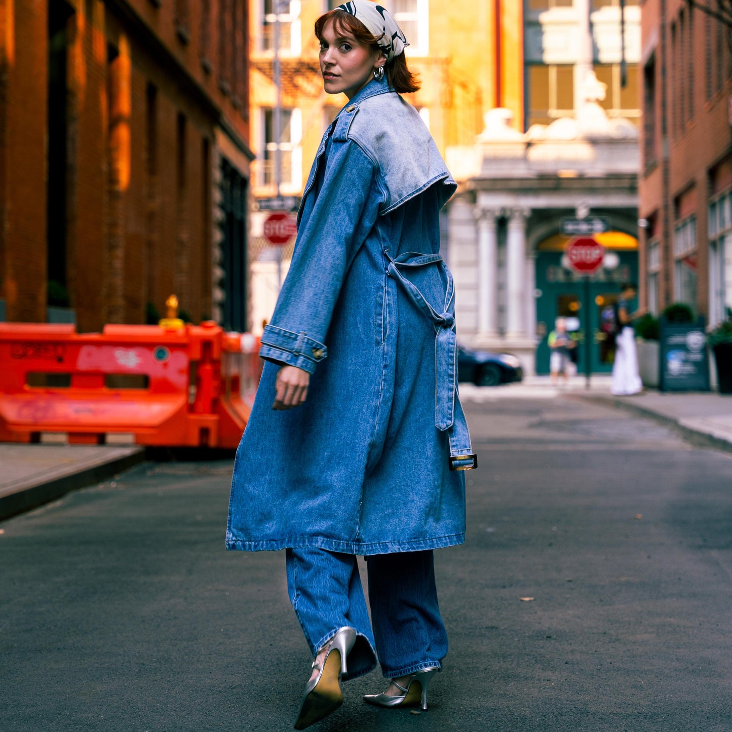 Gabrielle Denim Trench Coat