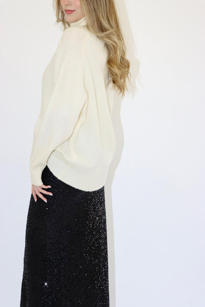 Molly Sequin Black Maxi Skirt