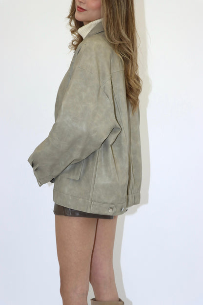 Avery Oversized Olive Jacket